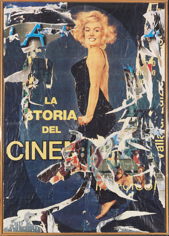Mimmo Rotella - Occhiate su Marilyn - Image du cadre