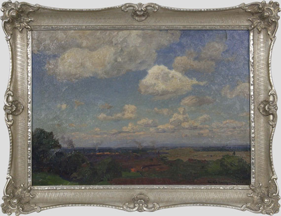 Friedrich Kallmorgen - Sommerwolken - Image du cadre