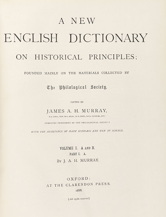 James A. H. Murray - A new English Dictionary. 21 Bde. - Autre image
