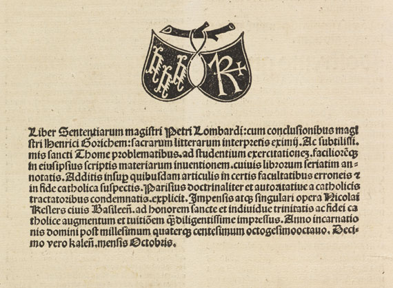  Petrus Lombardus - Sententiarum libri. 1488 - Autre image