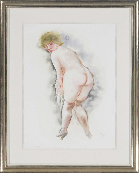 George Grosz - Blonder Rückenakt Lotte - Image du cadre
