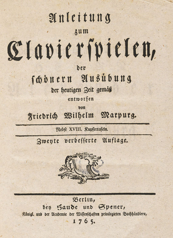 Friedrich Wilhelm Marpurg - Anleitung zum Clavierspielen - Autre image