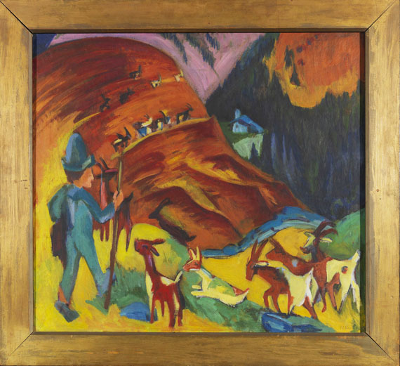 Ernst Ludwig Kirchner - Heimkehrende Ziegenherde - Image du cadre
