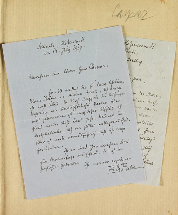 Rainer Maria Rilke - 2 eigenhändige Briefe, dazu ein Exemplar des Blauen Reiter - Autre image