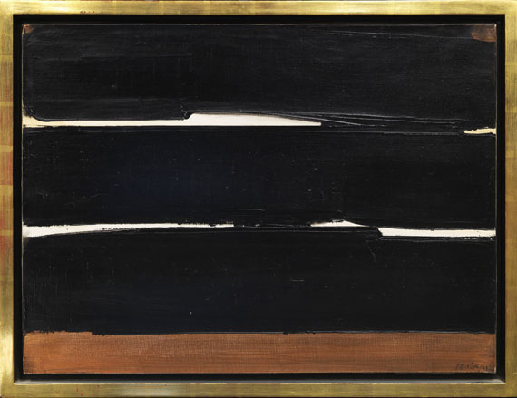 Pierre Soulages - Peinture 54 x 73 cm, 26 septembre 1981 - Image du cadre