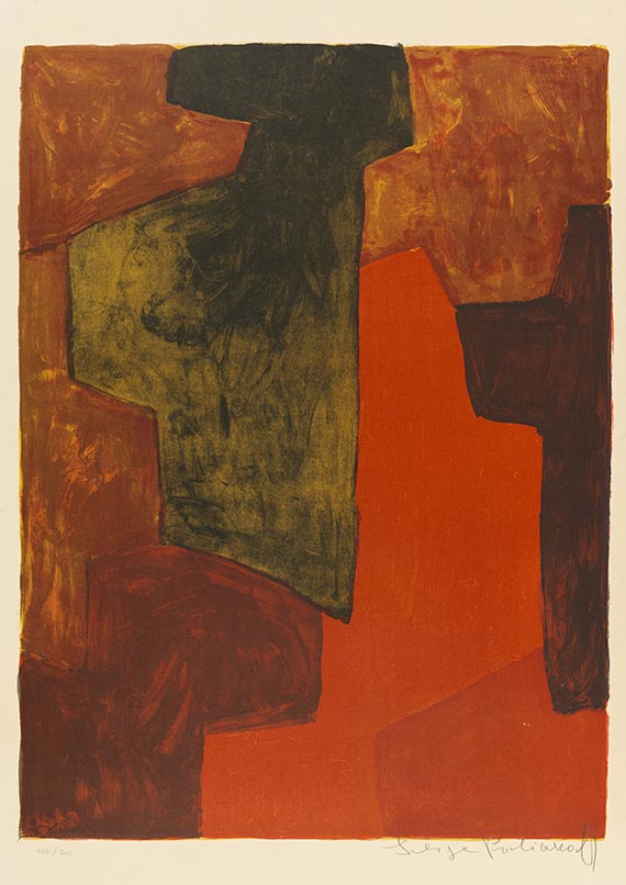 Serge Poliakoff - Komposition in Orange und Grün