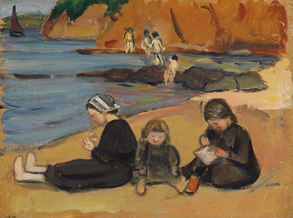 Fernand Piet - Ohne Titel (Kinder am Strand)