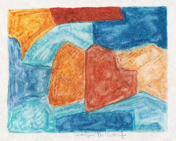 Serge Poliakoff - Composition verte, rouge et bleue