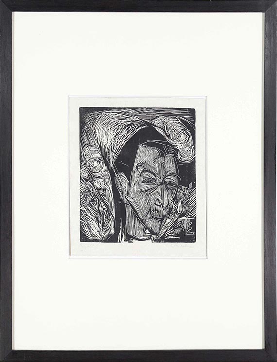 Ernst Ludwig Kirchner - Bildnis David Müller - Image du cadre