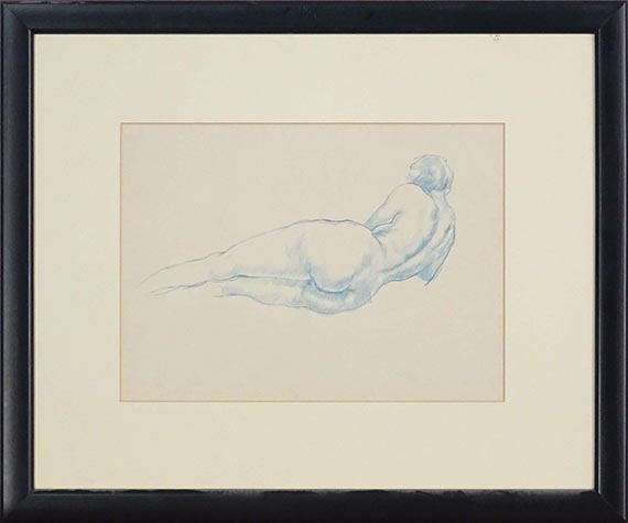 George Grosz - Liegender Rückenakt - Image du cadre