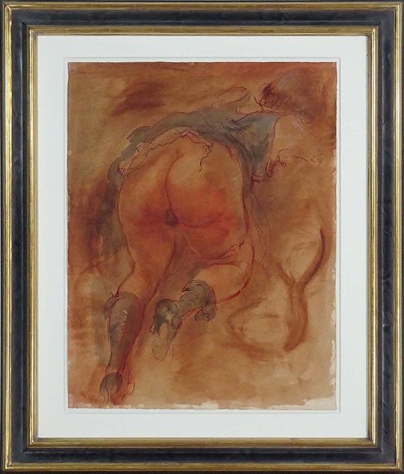 George Grosz - Kneeling Semi Nude - Image du cadre