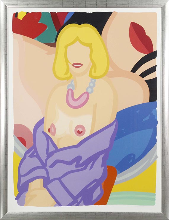 Tom Wesselmann - Claire sitting with robe half off - Image du cadre