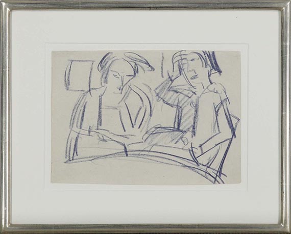 Ernst Ludwig Kirchner - Beim Vorlesen - Image du cadre