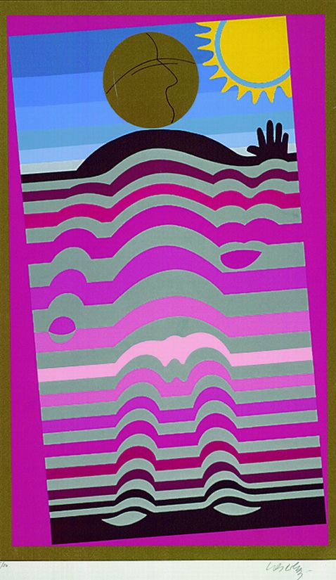 Victor Vasarely - 2 Bll.: Zèbres. Homme soleil