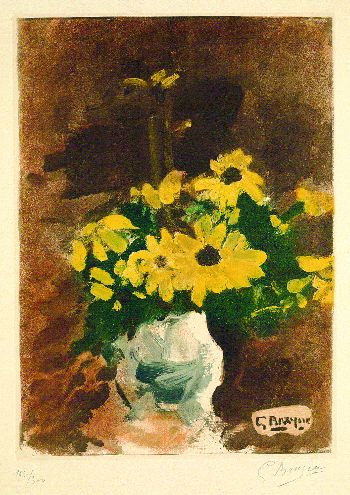 Georges Braque - Vase de fleurs jaunes