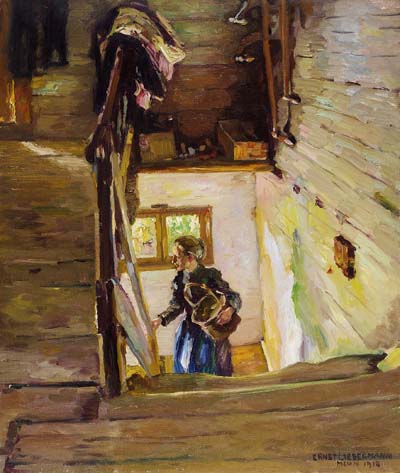 Ernst Liebermann - Mädchen auf der Treppe