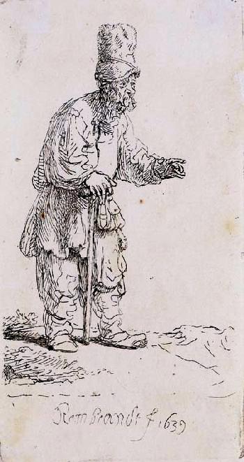 Harmensz. van Rijn Rembrandt - Jude in hoher Mütze