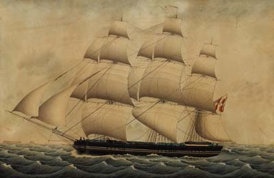 Jacob A. H. Böttger - "Creole von Apenrade unter Comando des Capt. W. Jörgensen 1832." vor Helgoland