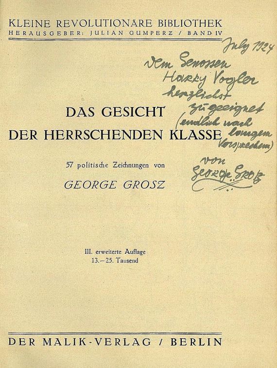 George Grosz - Gesicht der herrschenden Klasse