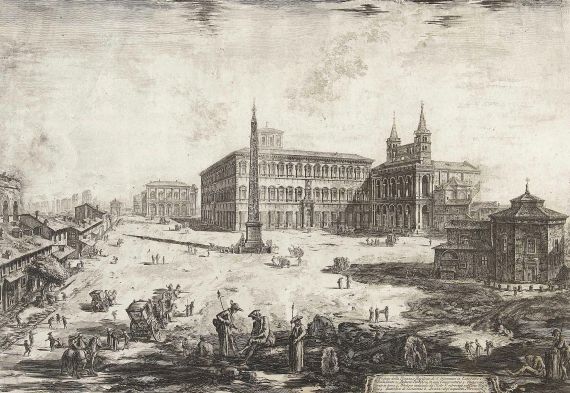 Giovanni Battista Piranesi - Veduta della Piazza e Basilica di S. Giovanni.