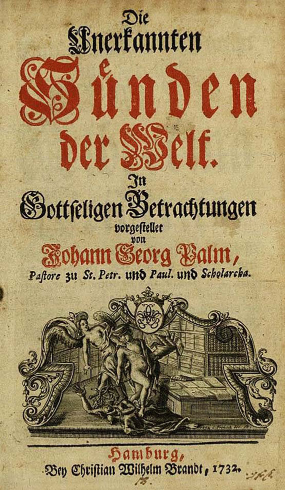 Johann Georg Palm - Sünden der Welt, 1732.