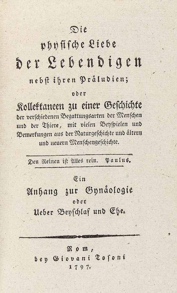C. G. Flittner - Die physische Liebe. 1797