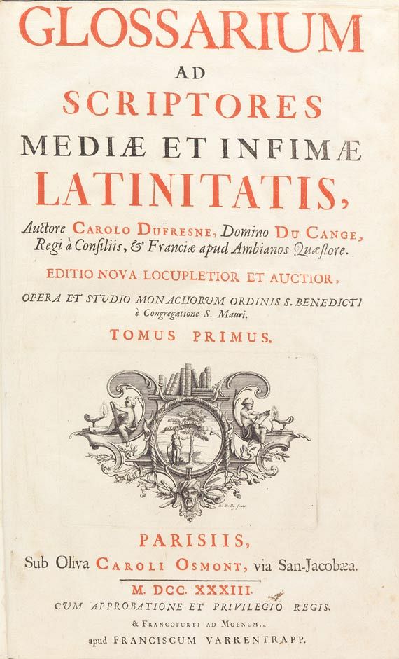 Carl DuFresne - Glossarium ad scriptores mediae & infimae. 3 Bde. 1733-36. - Autre image