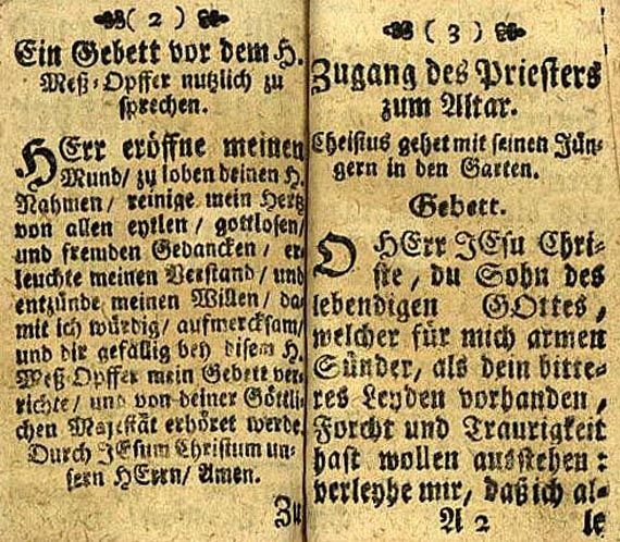   - Miniaturbuch (dos-à-dos). 1736-38