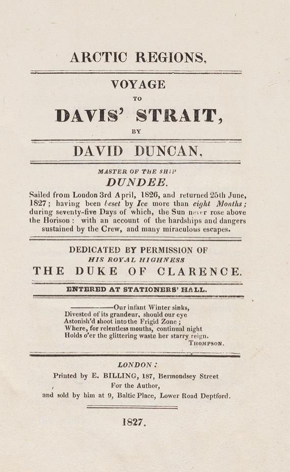 David Duncan - Voyage to Davis´ Street. 1827 - Autre image