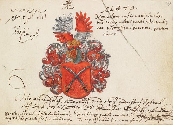  Album amicorum - Stammbuch des Johann v. Bassen. 1595. - Autre image