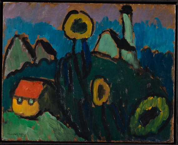 Gabriele Münter - Landschaft mit Sonnenblumen - Autre image