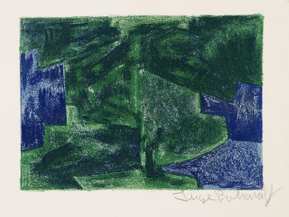 Serge Poliakoff - Composition bleu et verte