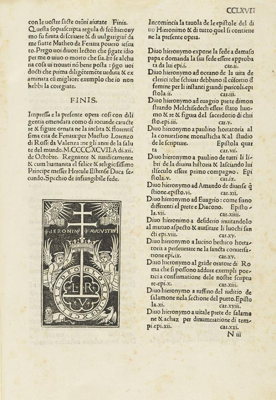 Sanctus Hieronymus - Epistole. (B7) - Autre image