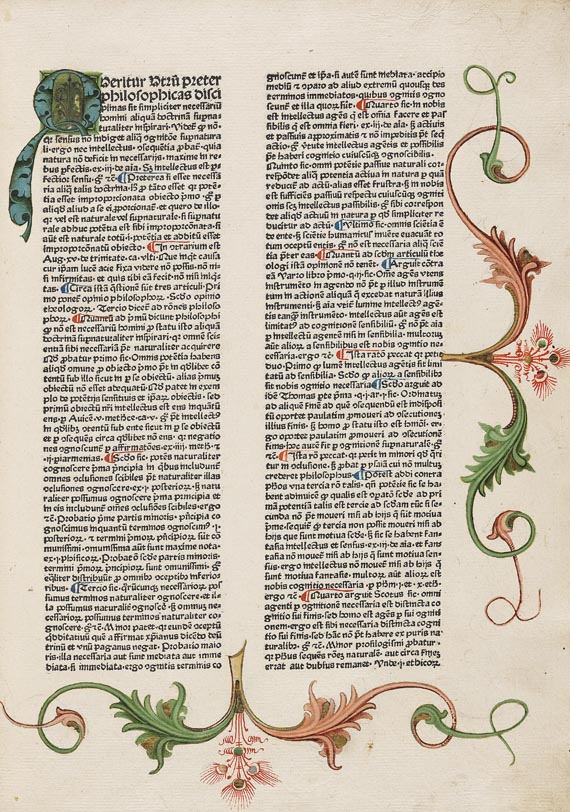  Petrus de Aquila - Quaestiones super libros Sententiarum. 1480. (C51) - Autre image