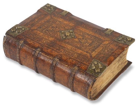 Sebastian Franck - Chronica und Weltbuch. 2 Teile in 1 Bd. 1534. - Reliure