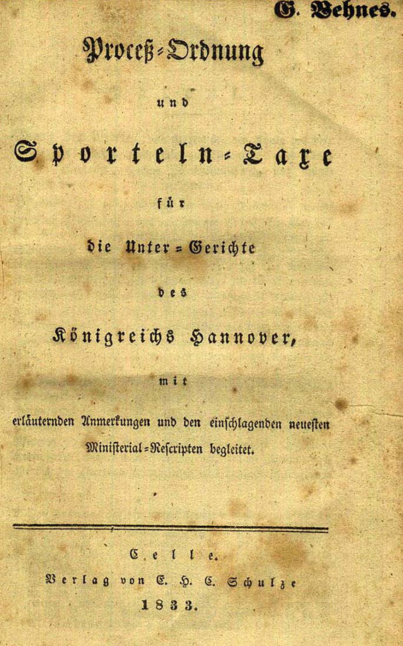   - Konvolut Recht, 8 Bände. 1801-1854.