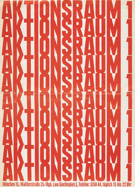   - Aktionsraum, Konvolut Hermann Nitsch, dabei 1 Plakat. 1969 - 1970. - Reliure