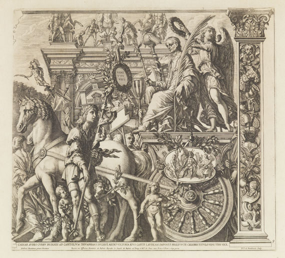 Robert van Audenaerde - Triumphzug des Julius Caesar, Kupferfolge. 10 Bll. 1692. - Autre image