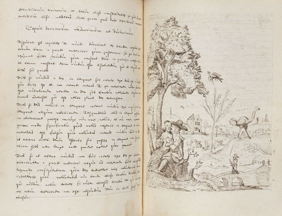  Manuskripte - Wyckersloot, C. van, 2 Vorlesungsmitschriften Univ. Löwen, in 1 Bd. 1653. - Autre image