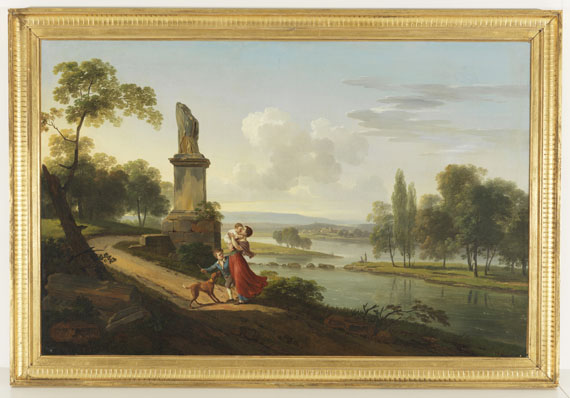 Pierre-Antoine Marchais - Klassizistische Flusslandschaft mit junger Mutter - Autre image