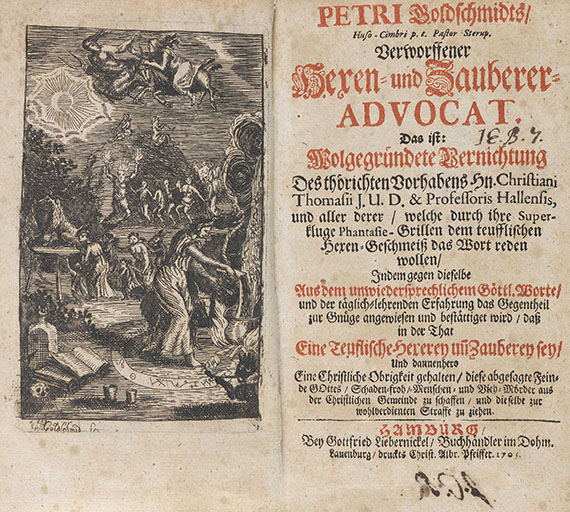 Petrus Goldschmidt - Verworffener Hexen und Zauberer Advocat. 1705.. - Autre image