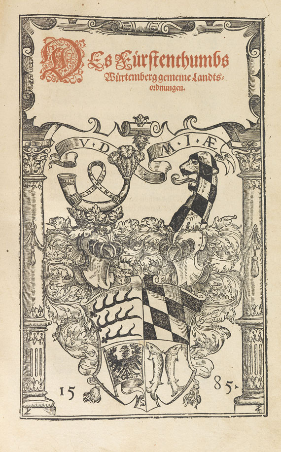   - Füstenthumbs Würtemberg. 1585.