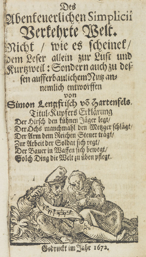 Hans Jakob Christoffel von Grimmelshausen - Die verkehrte Welt. 1672. - Autre image