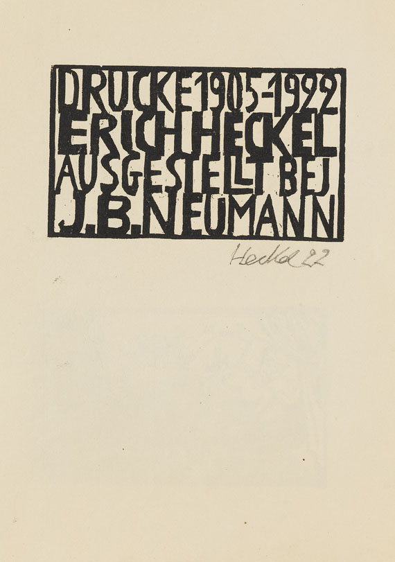 Erich Heckel - Katalog der Grafik-Ausstellung "Erich Heckel" bei J. B. Neumann, Berlin 1923 - Autre image