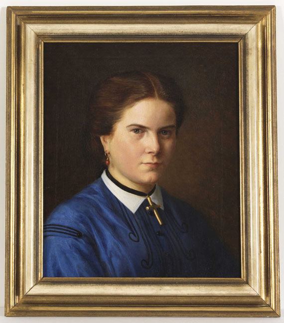 Carl Christian Vogel von Vogelstein - Porträt der Klara Schrader (geboren 1844) - Image du cadre