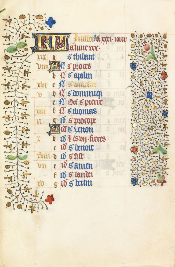  Manuskript - Stundenbuch. Paris um 1450. Manuskript auf Pergament. - Autre image