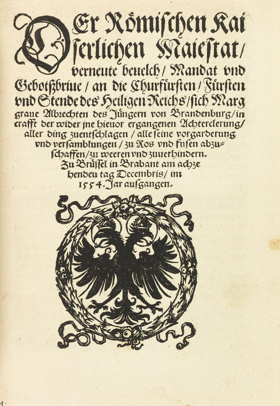   - Albrecht Alcibiades. Sammelband mit 6 Werken. 1554-57. - Autre image