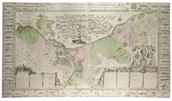  Polen - Lubin, Eilhard, 1 Bl. Principatus Pomeraniae Descriptio. (Geelkercken). - Autre image