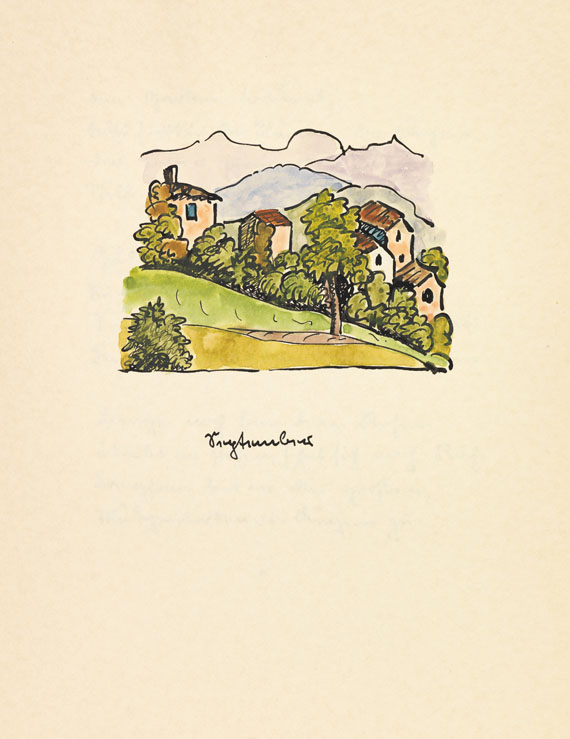 Hermann Hesse - Zwölf Gedichte. Manuskript mit Aquarellen. 1932. - Autre image