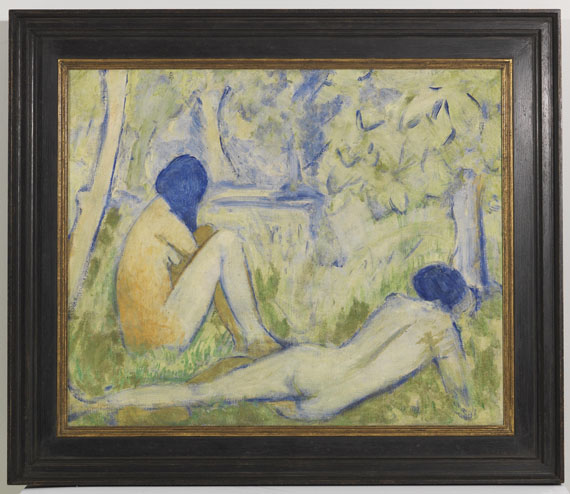 Otto Mueller - Zwei Mädchen auf der Waldwiese/Zwei Akte auf Waldwiese/Im Gras - Image du cadre